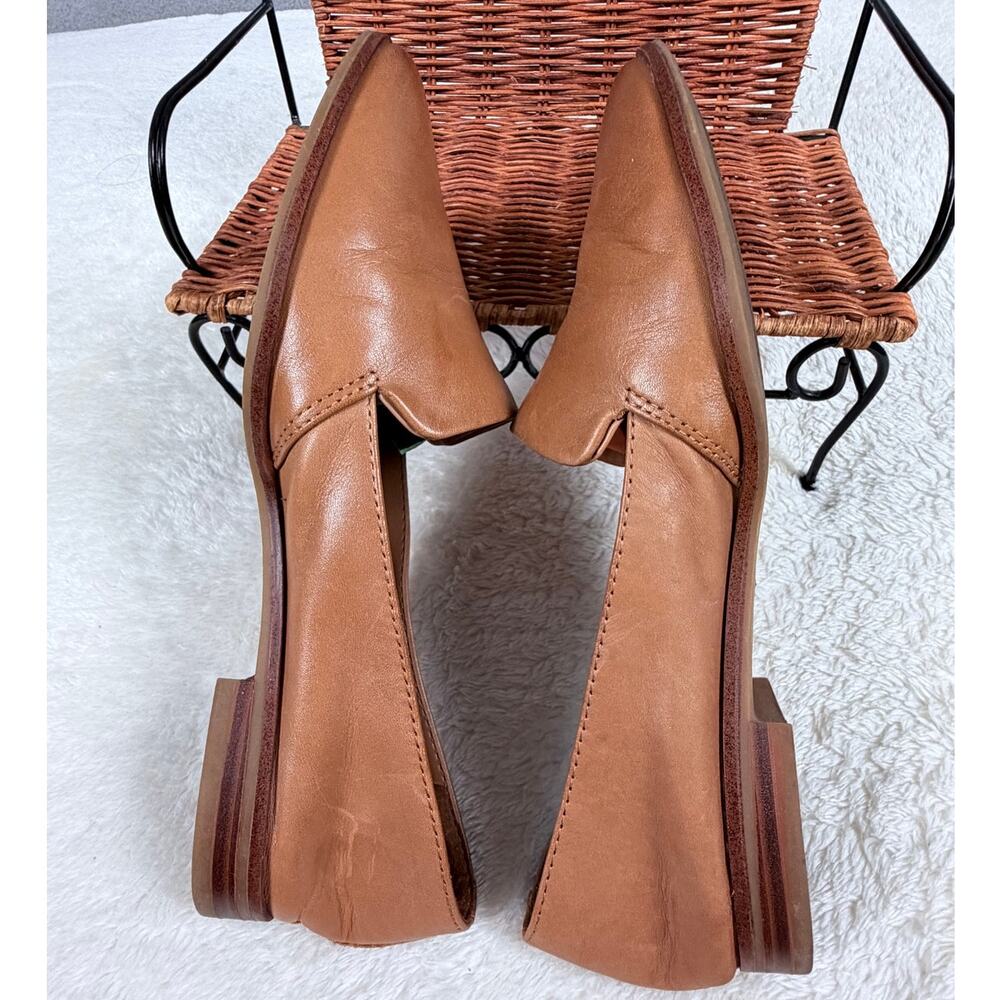ALDO Veadith 2.0 Leather Loafers Women's 6.5 Tan Cognac Slip On Flats - Picture 8 of 10